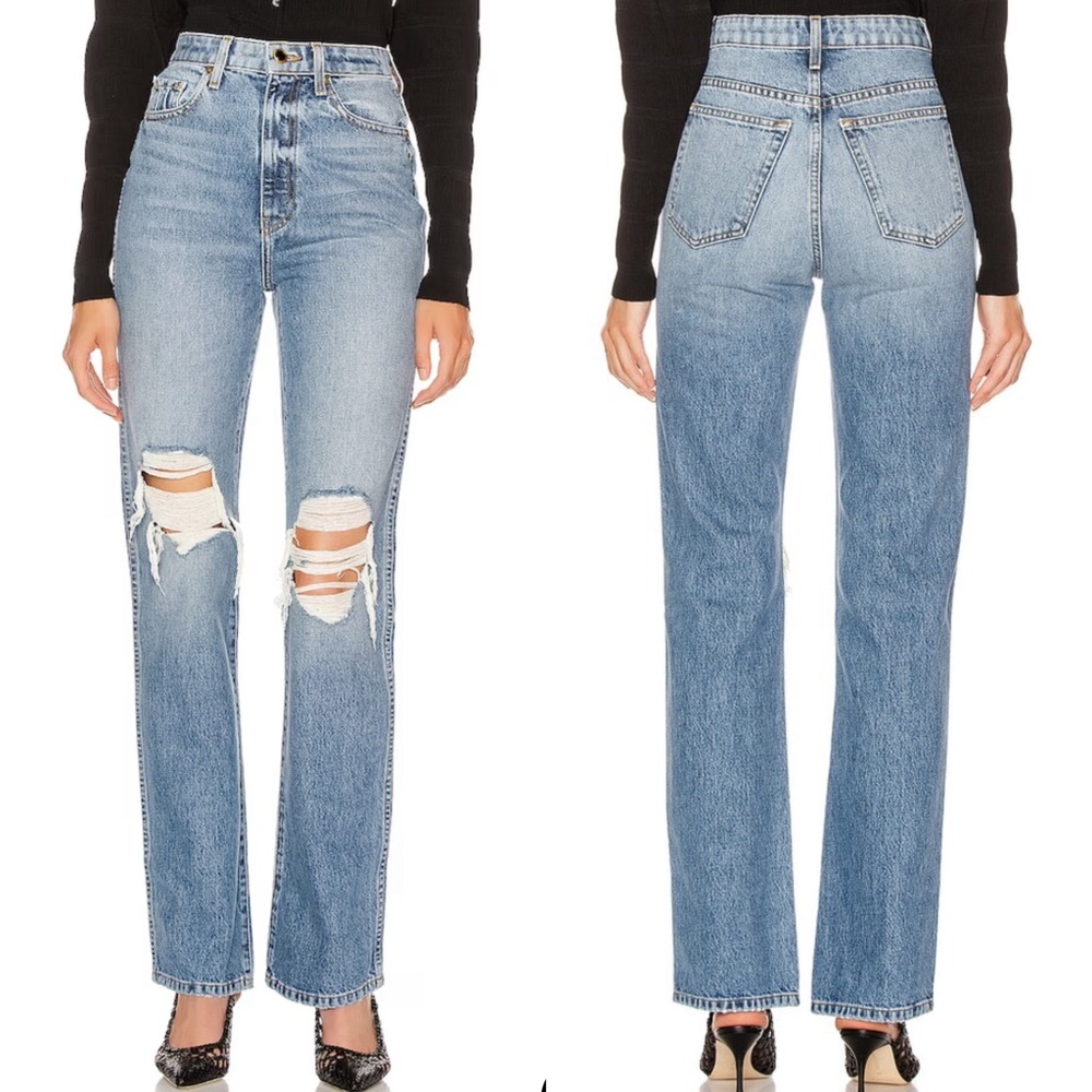KHAITE Danielle High Rise Stovepipe Jean